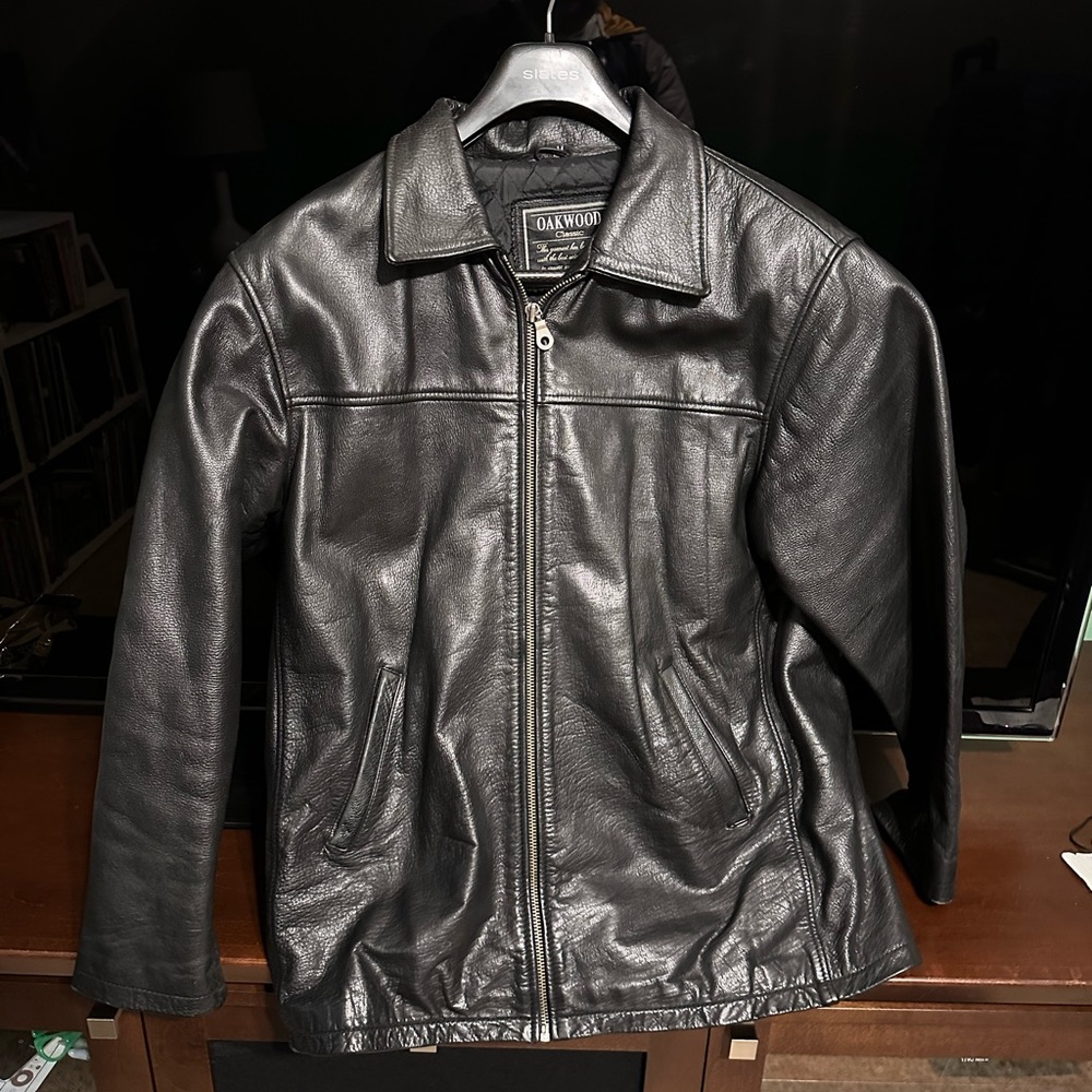 Men’s Oakwood Genuine Leather Jacket biker bomber style